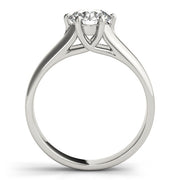 Elegant Trellis Round Diamond Engagement Ring in 10K/14K gold and platinum with certified lab-grown or natural diamonds