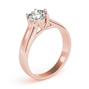 Elegant Trellis Round Diamond Engagement Ring in 10K/14K gold and platinum with certified lab-grown or natural diamonds