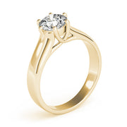 Elegant Trellis Round Diamond Engagement Ring in 10K/14K gold and platinum with certified lab-grown or natural diamonds