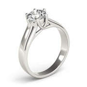 Elegant Trellis Round Diamond Engagement Ring in 10K/14K gold and platinum with certified lab-grown or natural diamonds