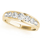 Channel Set Half Eternity Ring in 10K/14K gold and platinum with certified lab-grown or natural diamonds