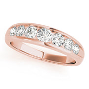 Channel Set Half Eternity Ring in Gold & Platinum