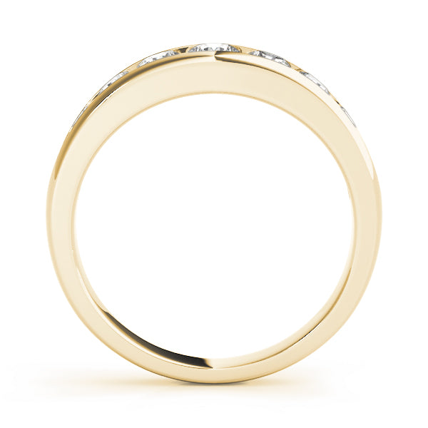 Channel Set Half Eternity Ring in Gold & Platinum