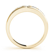 Channel Set Half Eternity Ring in Gold & Platinum