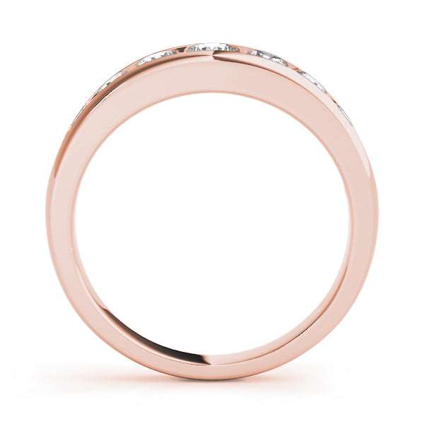 Channel Set Half Eternity Ring in Gold & Platinum
