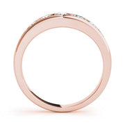 Channel Set Half Eternity Ring in Gold & Platinum