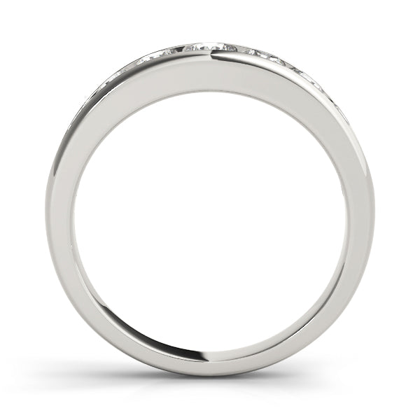 Channel Set Half Eternity Ring in Gold & Platinum