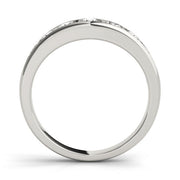 Channel Set Half Eternity Ring in Gold & Platinum
