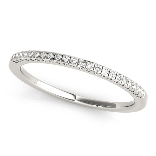 Prong Set Half Eternity Ring in Gold & Platinum