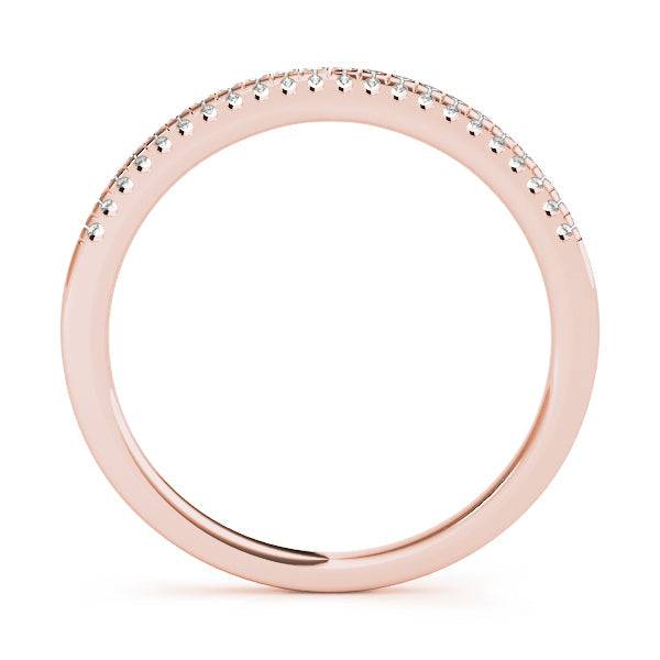 Prong Set Half Eternity Ring in Gold & Platinum