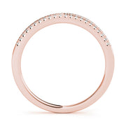 Prong Set Half Eternity Ring in Gold & Platinum