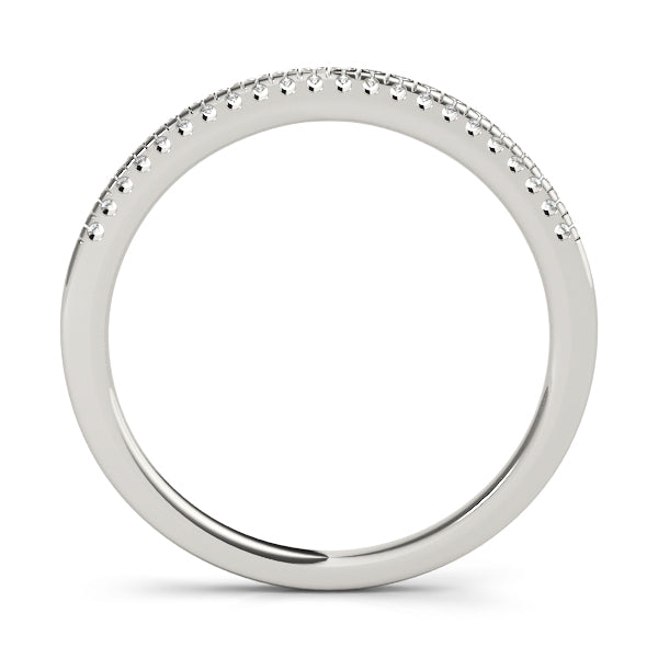 Prong Set Half Eternity Ring in Gold & Platinum