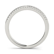 Prong Set Half Eternity Ring in Gold & Platinum