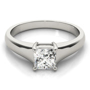 Artisan Solitaires Princess Diamond Engagement Ring in 10K/14K gold and platinum with certified lab-grown or natural diamonds