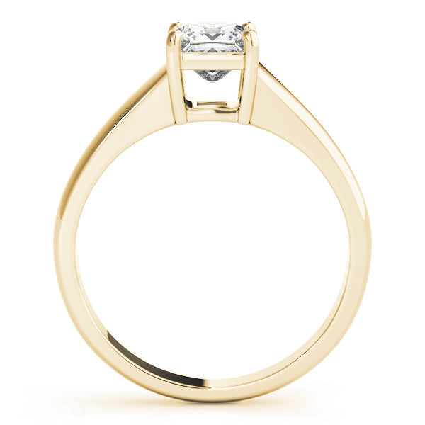 Artisan Solitaires Princess Diamond Engagement Ring in 10K/14K gold and platinum with certified lab-grown or natural diamonds
