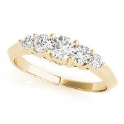 Prong Set Half Eternity Ring in 10K/14K gold and platinum with certified lab-grown or natural diamonds