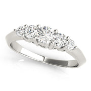 Prong Set Half Eternity Ring in Gold & Platinum
