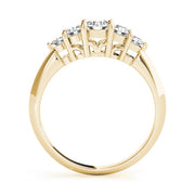 Prong Set Half Eternity Ring in Gold & Platinum