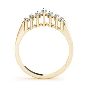 Fancy Marquise Half Eternity Ring in Gold & Platinum