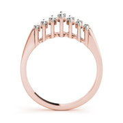 Fancy Marquise Half Eternity Ring in Gold & Platinum