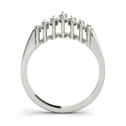 Fancy Marquise Half Eternity Ring in Gold & Platinum