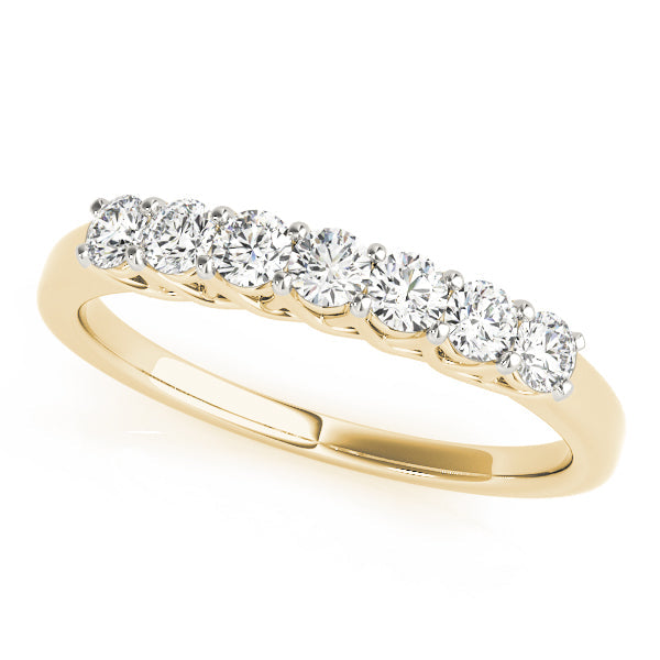 Prong Set Trellis Half Eternity Ring in 10K/14K gold and platinum with certified lab-grown or natural diamonds