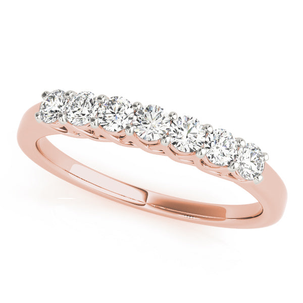 Prong Set Trellis Half Eternity Ring in Gold & Platinum