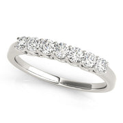 Prong Set Trellis Half Eternity Ring in Gold & Platinum