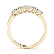 Prong Set Trellis Half Eternity Ring in Gold & Platinum