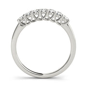 Prong Set Trellis Half Eternity Ring in Gold & Platinum