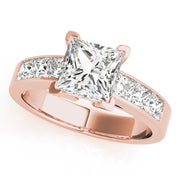 Eternal Fancy Shape Remounts Princess Diamond Engagement Ring in 10K/14K gold and platinum with certified lab-grown or natural diamonds