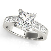 Eternal Fancy Shape Remounts Princess Diamond Engagement Ring in 10K/14K gold and platinum with certified lab-grown or natural diamonds