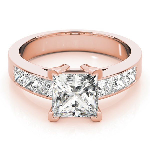 Eternal Fancy Shape Remounts Princess Diamond Engagement Ring in 10K/14K gold and platinum with certified lab-grown or natural diamonds