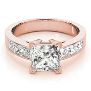 Eternal Fancy Shape Remounts Princess Diamond Engagement Ring in 10K/14K gold and platinum with certified lab-grown or natural diamonds
