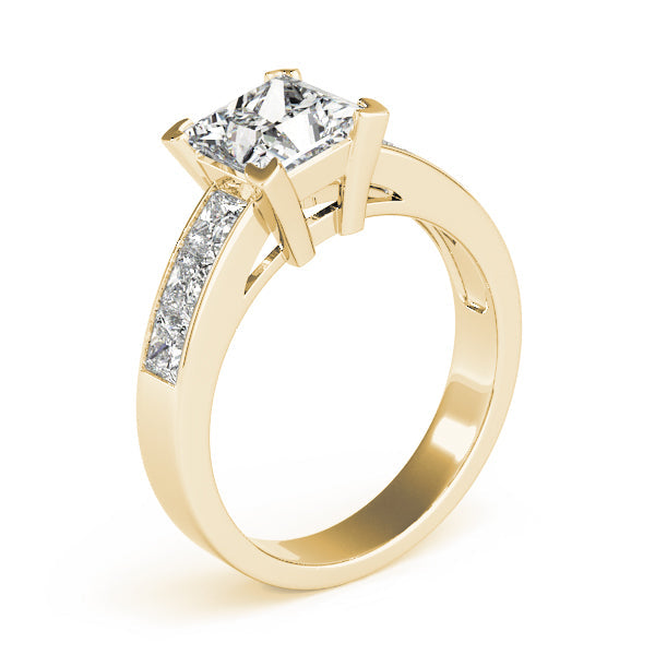 Eternal Fancy Shape Remounts Princess Diamond Engagement Ring in 10K/14K gold and platinum with certified lab-grown or natural diamonds