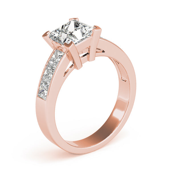 Eternal Fancy Shape Remounts Princess Diamond Engagement Ring in 10K/14K gold and platinum with certified lab-grown or natural diamonds