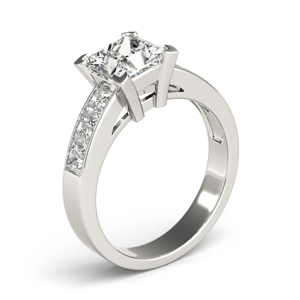 Eternal Fancy Shape Remounts Princess Diamond Engagement Ring in 10K/14K gold and platinum with certified lab-grown or natural diamonds