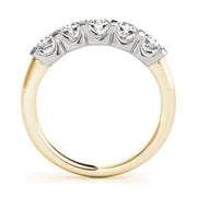 Bar Set Half Eternity Ring in Gold & Platinum