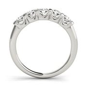 Bar Set Half Eternity Ring in Gold & Platinum