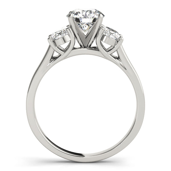 Oval Three Stone Diamond Engagement Ring in 10K/14K gold and platinum with certified lab-grown or natural diamonds