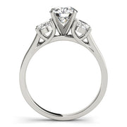 Oval Three Stone Diamond Engagement Ring in 10K/14K gold and platinum with certified lab-grown or natural diamonds