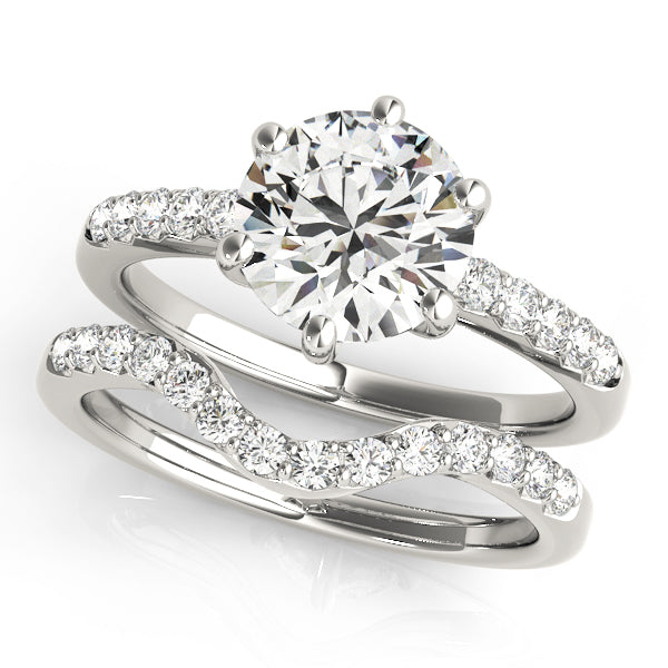 Romantic Prong-Set Round Diamond Engagement Ring in 10K/14K gold and platinum with certified lab-grown or natural diamonds
