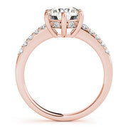 Romantic Prong-Set Round Diamond Engagement Ring in 10K/14K gold and platinum with certified lab-grown or natural diamonds