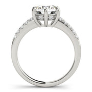 Romantic Prong-Set Round Diamond Engagement Ring in 10K/14K gold and platinum with certified lab-grown or natural diamonds