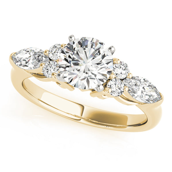 Splendid Fancy Shape Remounts Marquise Diamond Engagement Ring in 10K/14K gold and platinum with certified lab-grown or natural diamonds