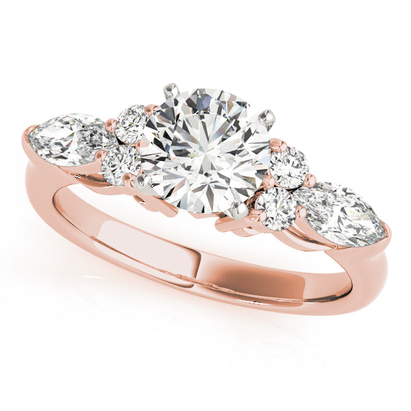 Splendid Fancy Shape Remounts Marquise Diamond Engagement Ring in 10K/14K gold and platinum with certified lab-grown or natural diamonds