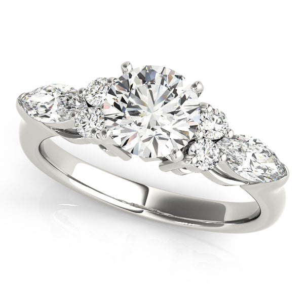 Splendid Fancy Shape Remounts Marquise Diamond Engagement Ring in 10K/14K gold and platinum with certified lab-grown or natural diamonds