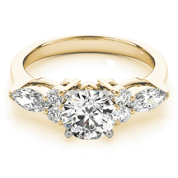 Splendid Fancy Shape Remounts Marquise Diamond Engagement Ring in 10K/14K gold and platinum with certified lab-grown or natural diamonds
