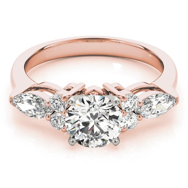 Splendid Fancy Shape Remounts Marquise Diamond Engagement Ring in 10K/14K gold and platinum with certified lab-grown or natural diamonds