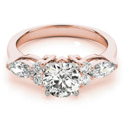 Splendid Fancy Shape Remounts Marquise Diamond Engagement Ring in 10K/14K gold and platinum with certified lab-grown or natural diamonds